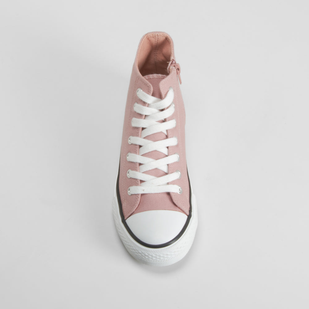 Zapatilla alta de lona rosa OH GIRL