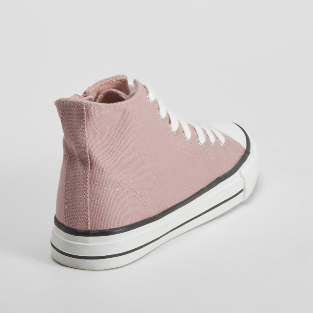 Zapatilla alta de lona rosa OH GIRL