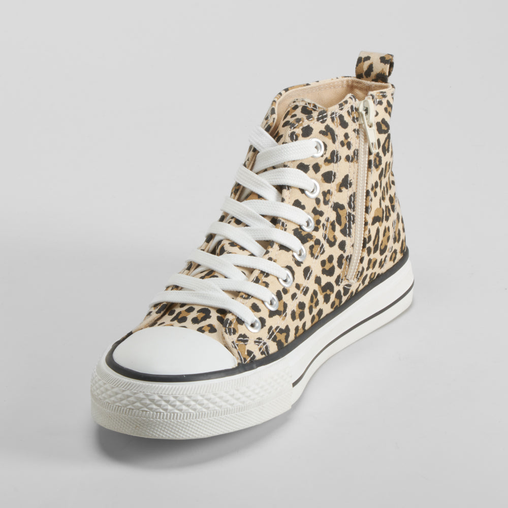 Zapatilla alta lona leopardo OH GIRL
