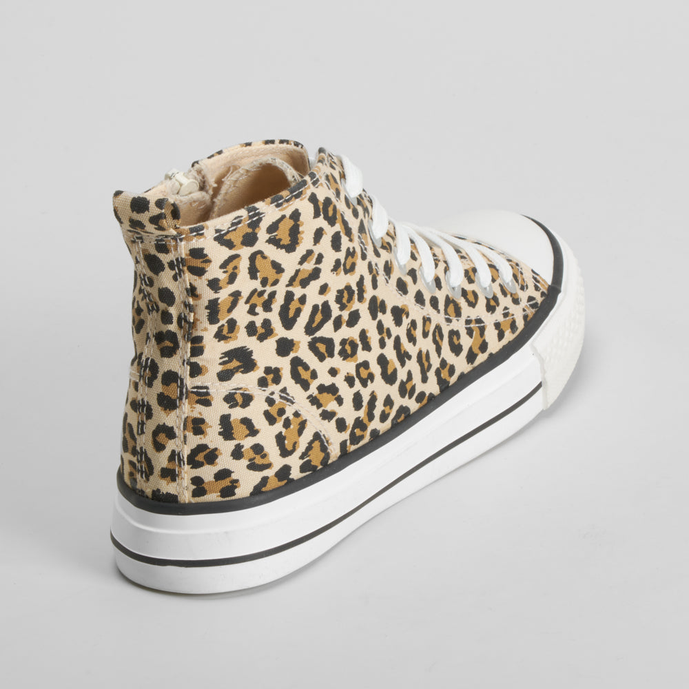 Zapatilla alta lona leopardo OH GIRL