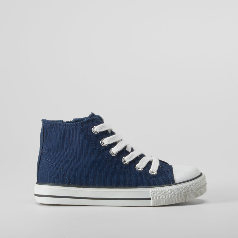 Zapatilla alta lona azul marino OH GIRL