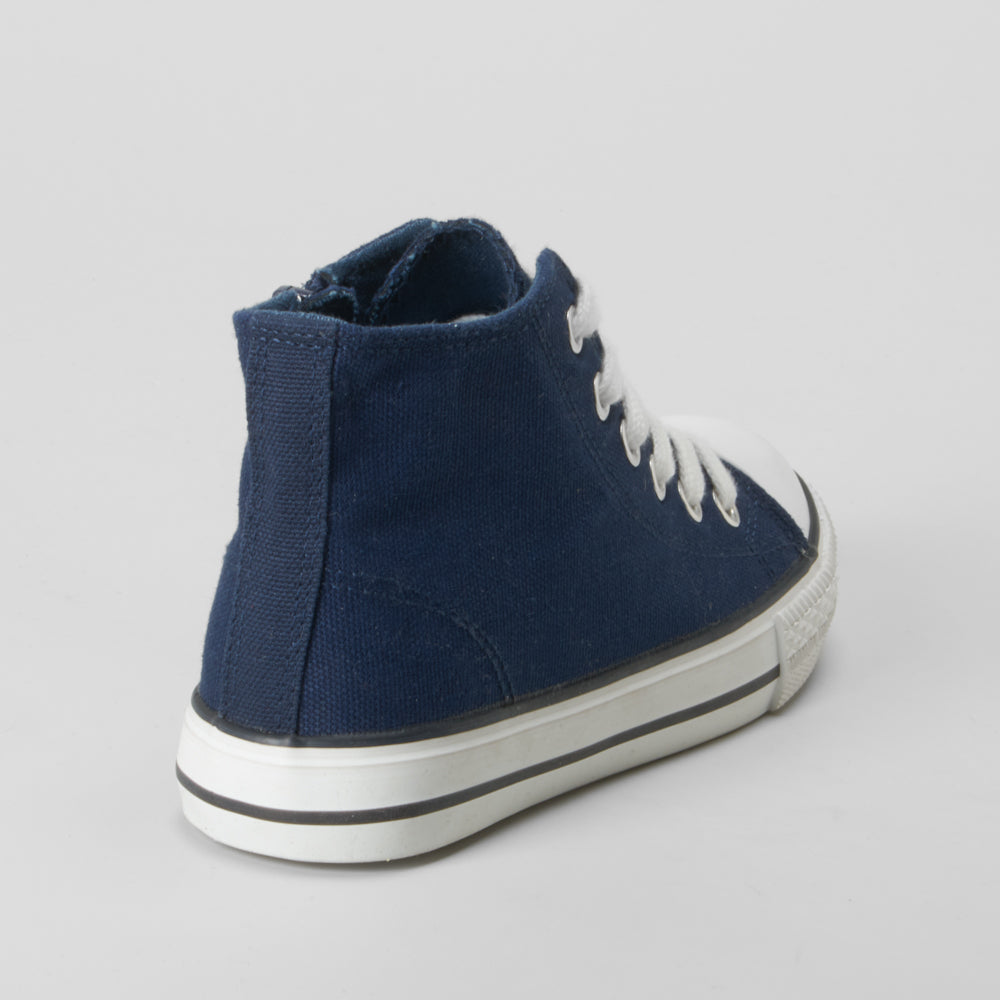 Zapatilla alta lona azul marino OH GIRL