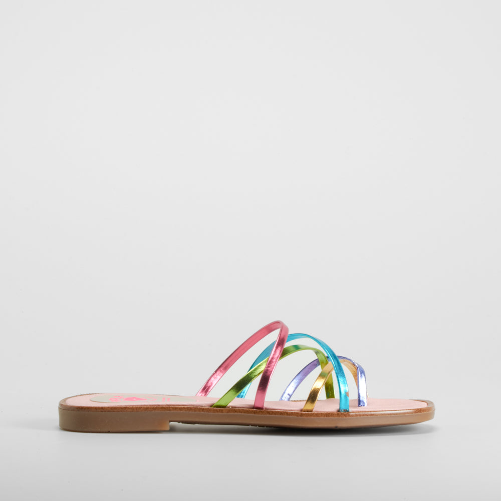 Sandalia tiras de piel multicolor PABLOSKY