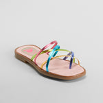 Sandalia tiras de piel multicolor PABLOSKY