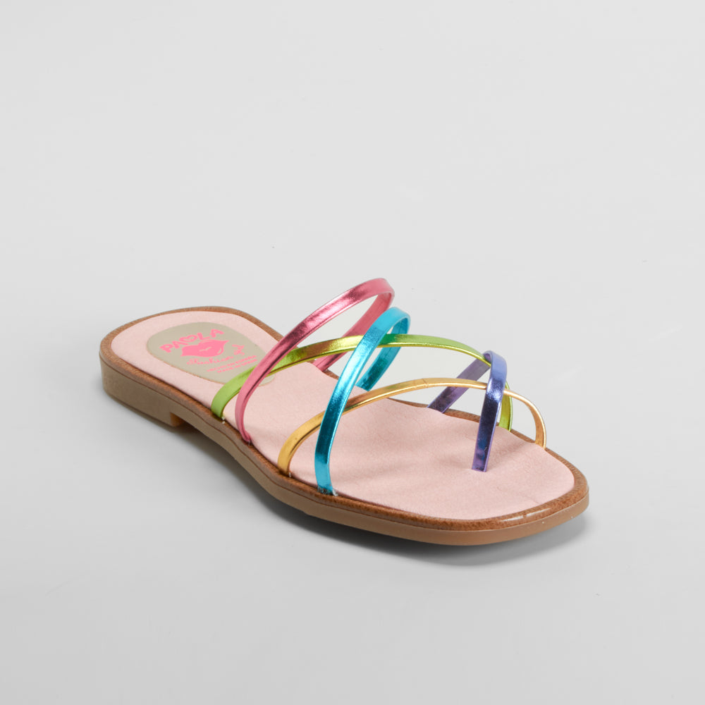 Sandalia tiras de piel multicolor PABLOSKY