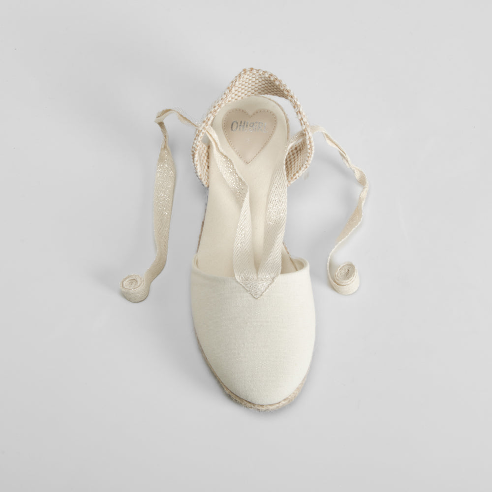 Alpargata de yute cintas beige OH GIRL