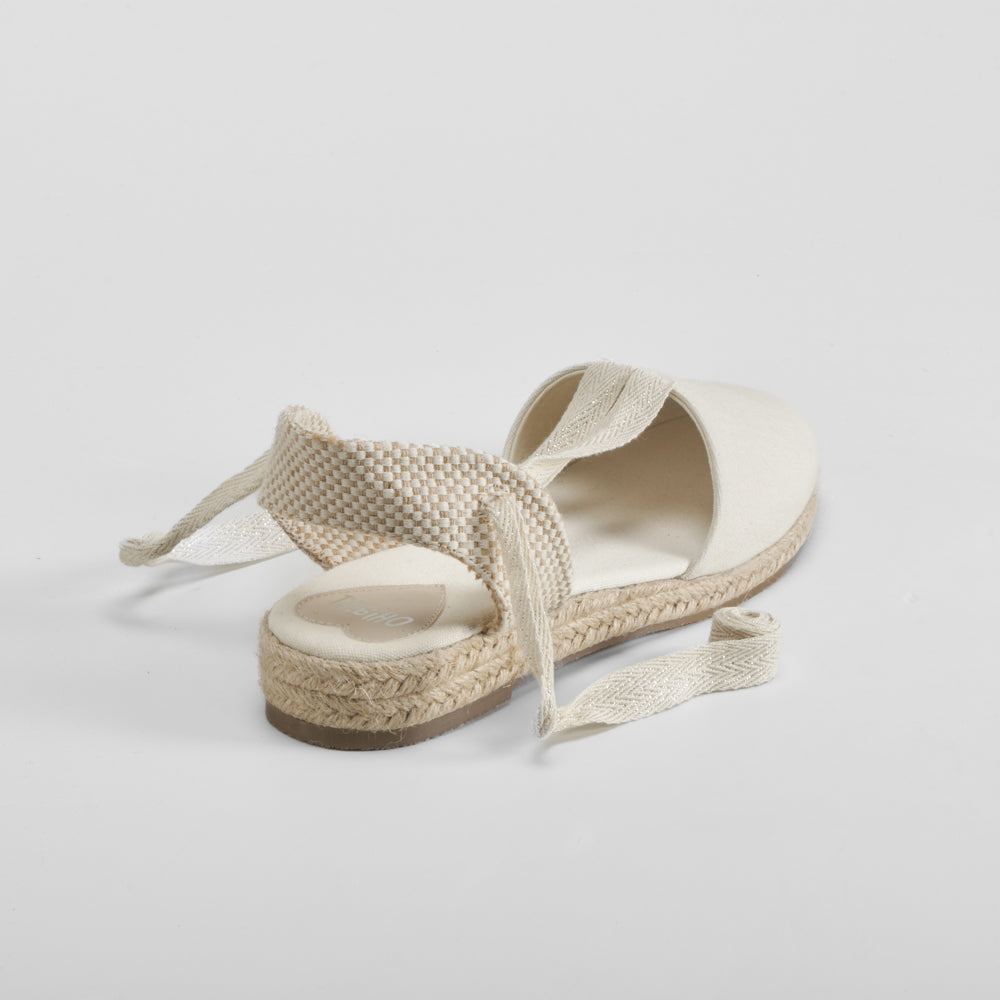 Alpargata de yute cintas beige OH GIRL