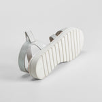 Sandalia de tiras velcro plata OH GIRL