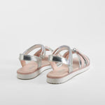 Sandalia nudos juvenil de plata OH GIRL