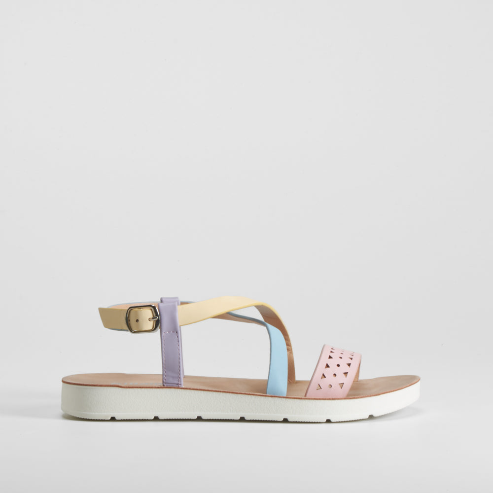Sandalia plana de tiras multicolor OH GIRL
