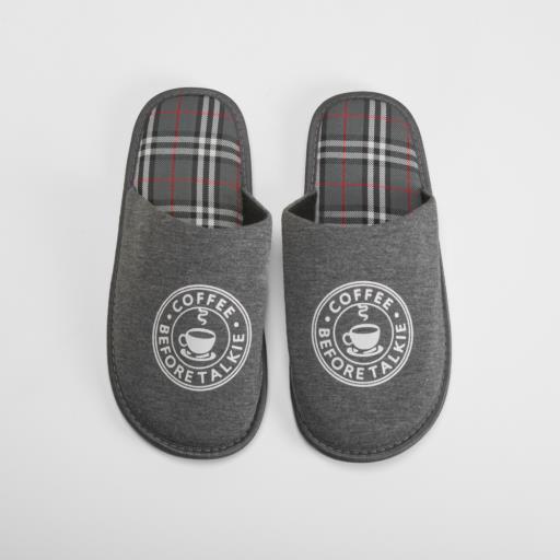 Zapatilla casa estampada gris OLYNE
