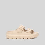 Chancla con hebillas chunky beige XTI