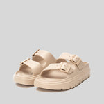 Chancla con hebillas chunky beige XTI