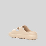 Chancla con hebillas chunky beige XTI