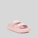 Chancla con hebillas chunky rosa nude XTI