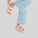 Chancla con hebillas chunky rosa nude XTI