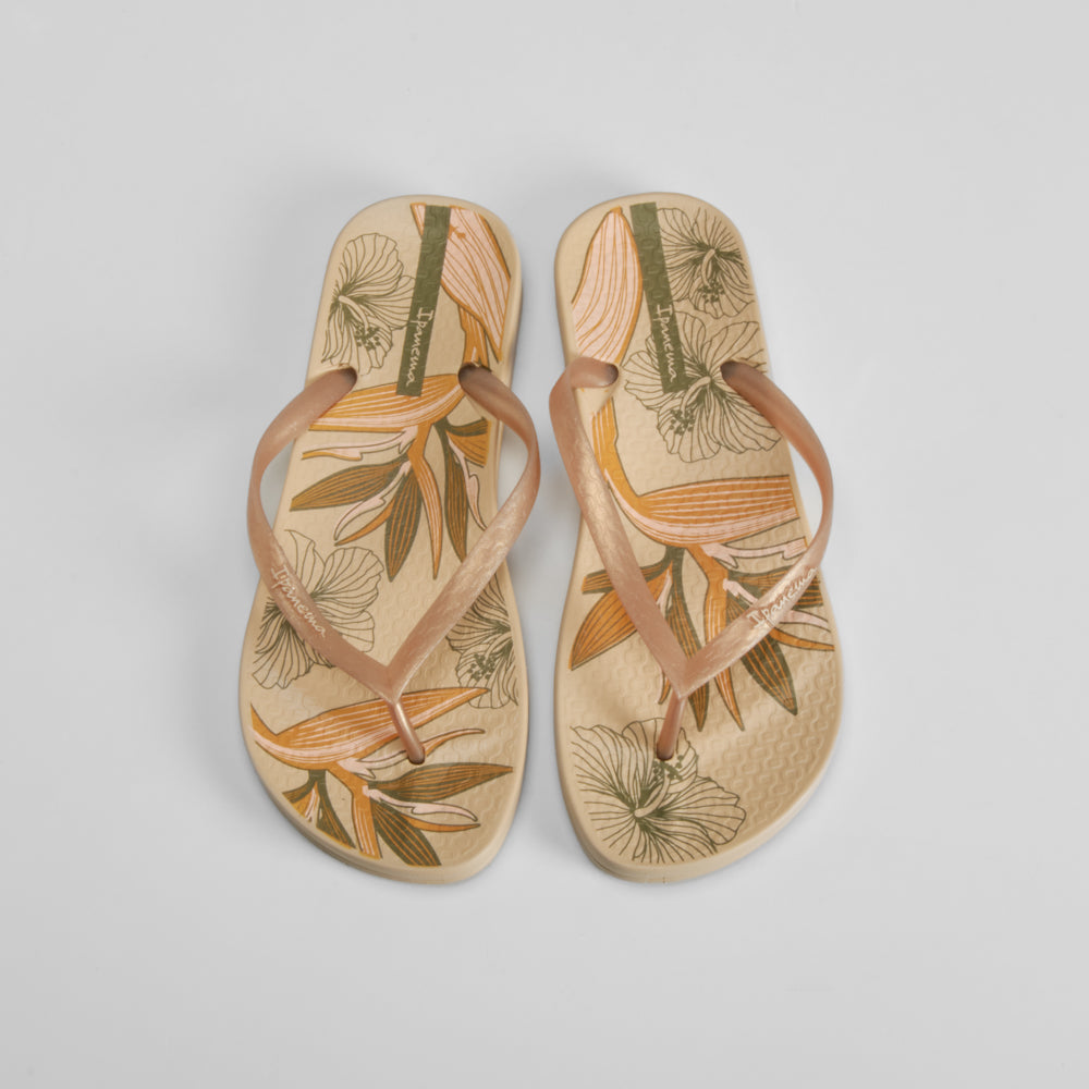Chancla de dedo floral beige IPANEMA