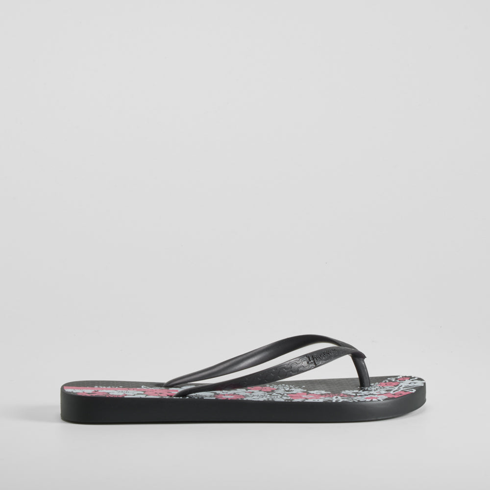 Chancla de dedo estampado floral negra IPANEMA