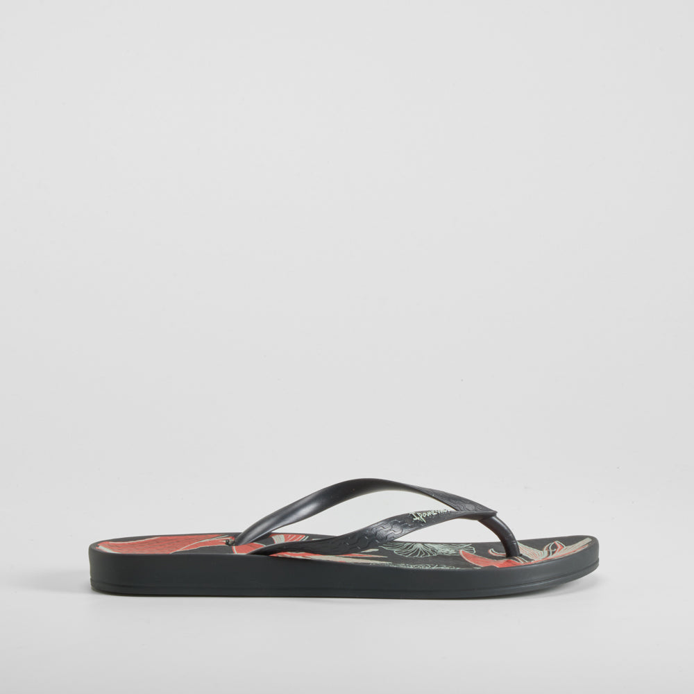 Chancla de dedo floral negra IPANEMA