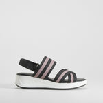 Chancla de tiras negra COMFEET