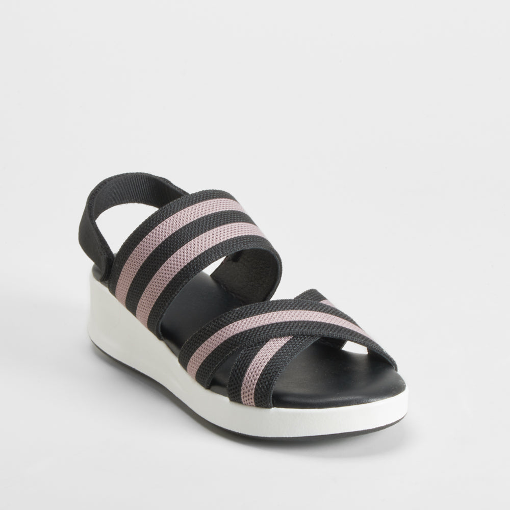 Chancla de tiras negra COMFEET