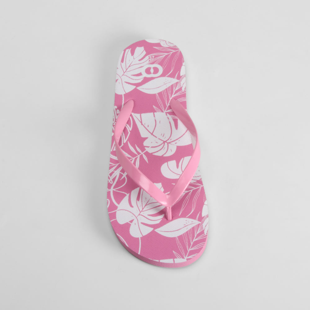 Chancla de dedo floral rosa COCONUT