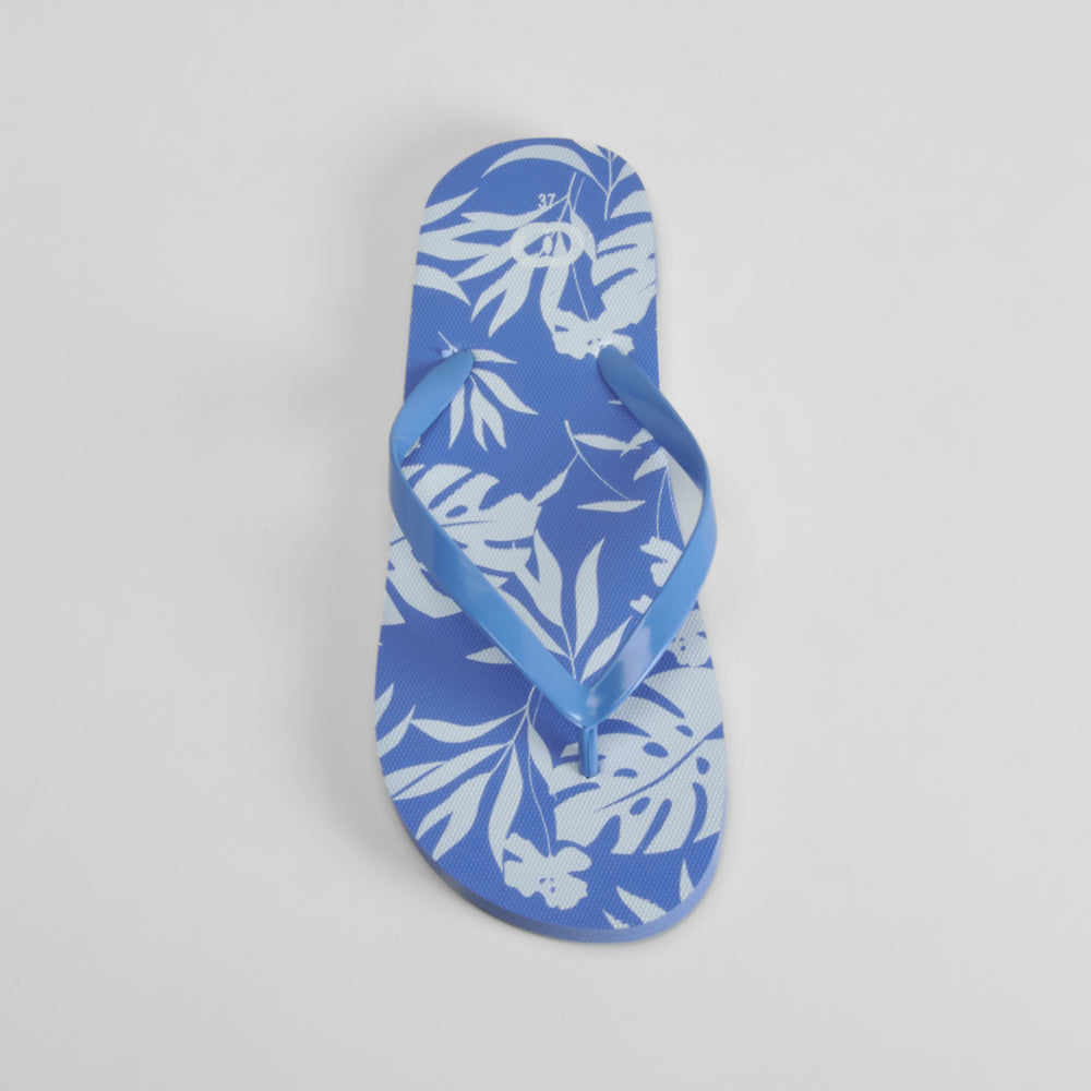 Chancla de dedo floral azul COCONUT