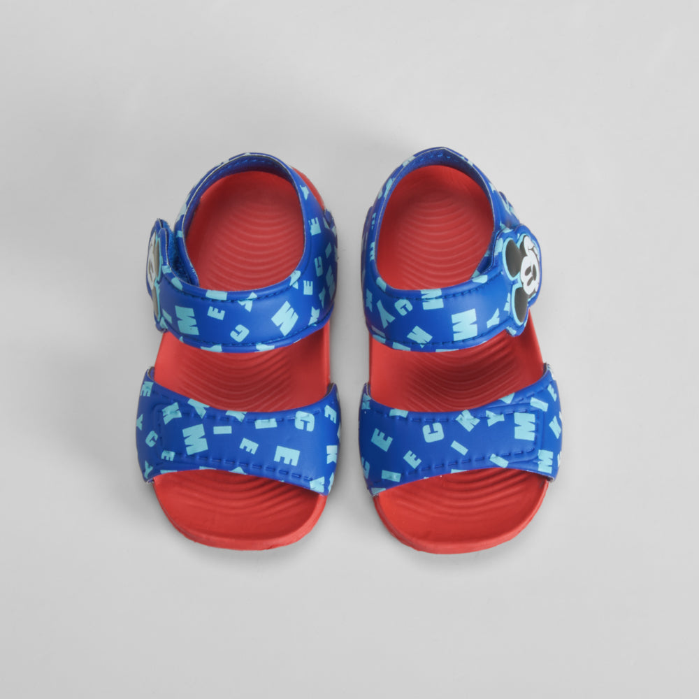 Chancla de playa velcro bebé azul  MICKEY