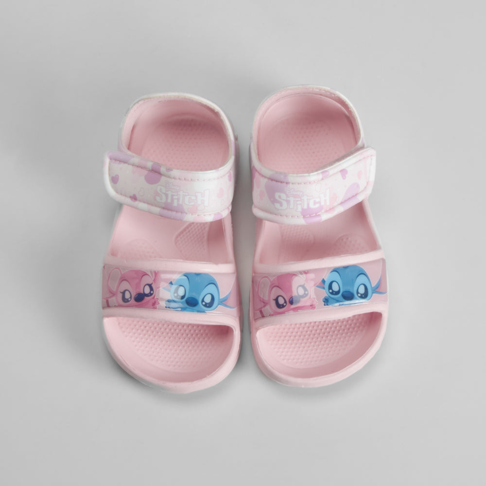 Chancla de playa rosa STITCH