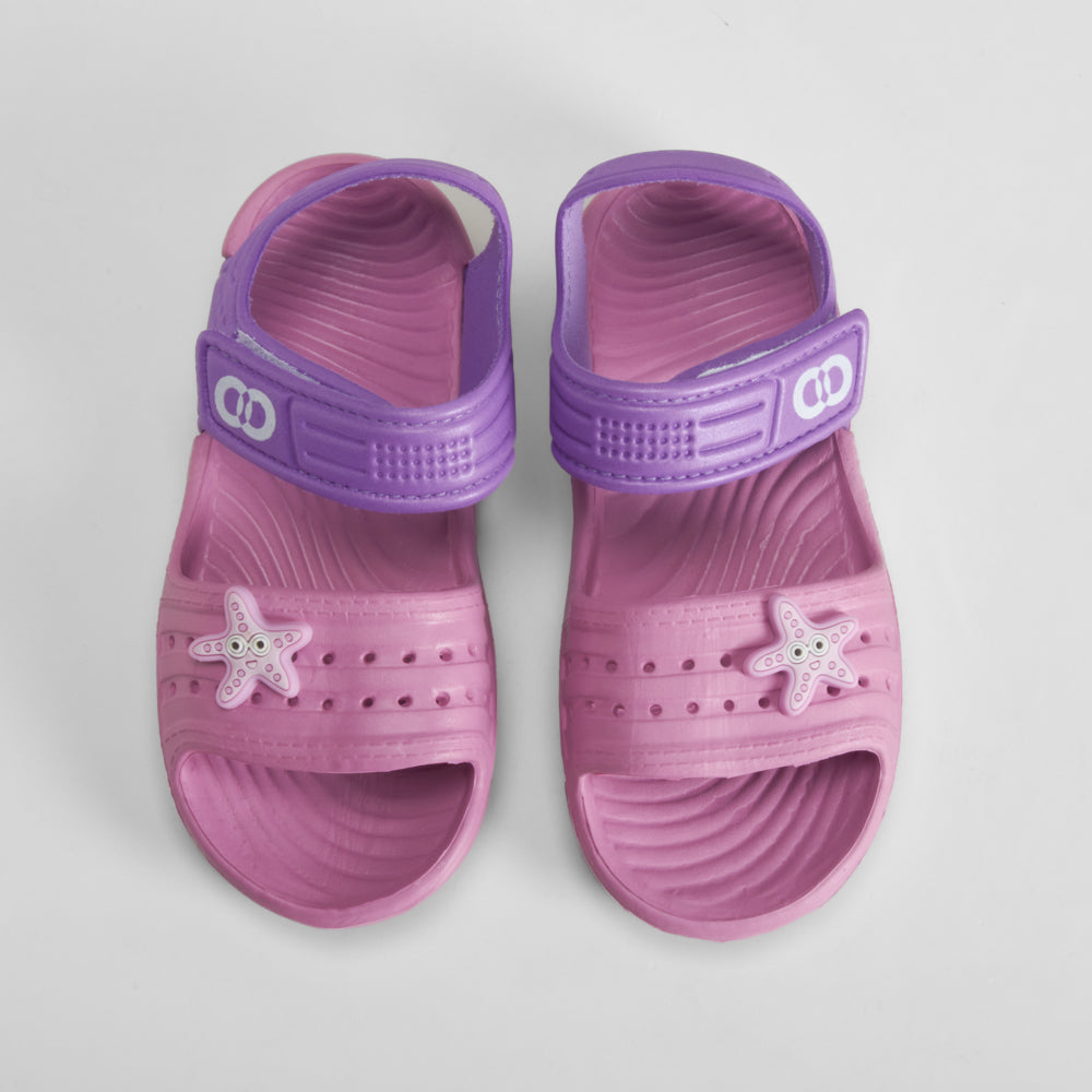 Chancla velcro bebé morada COCONUT