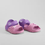 Chancla velcro bebé morada COCONUT