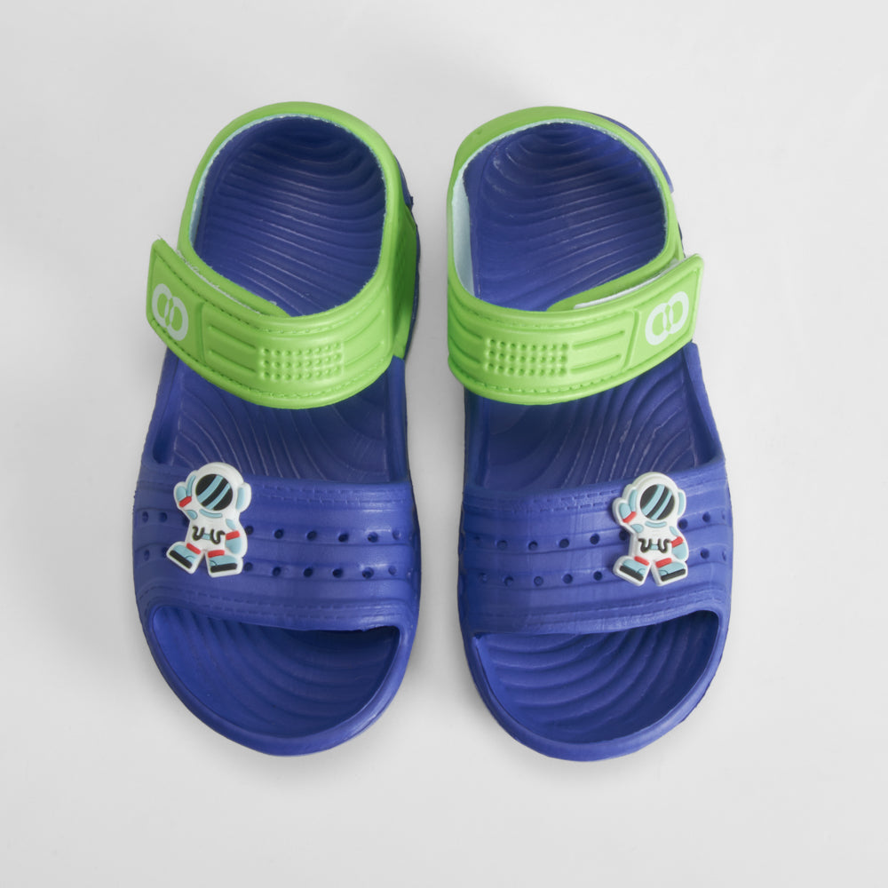 Chancla velcro bebé azul y verde COCONUT