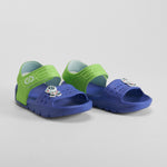 Chancla velcro bebé azul y verde COCONUT