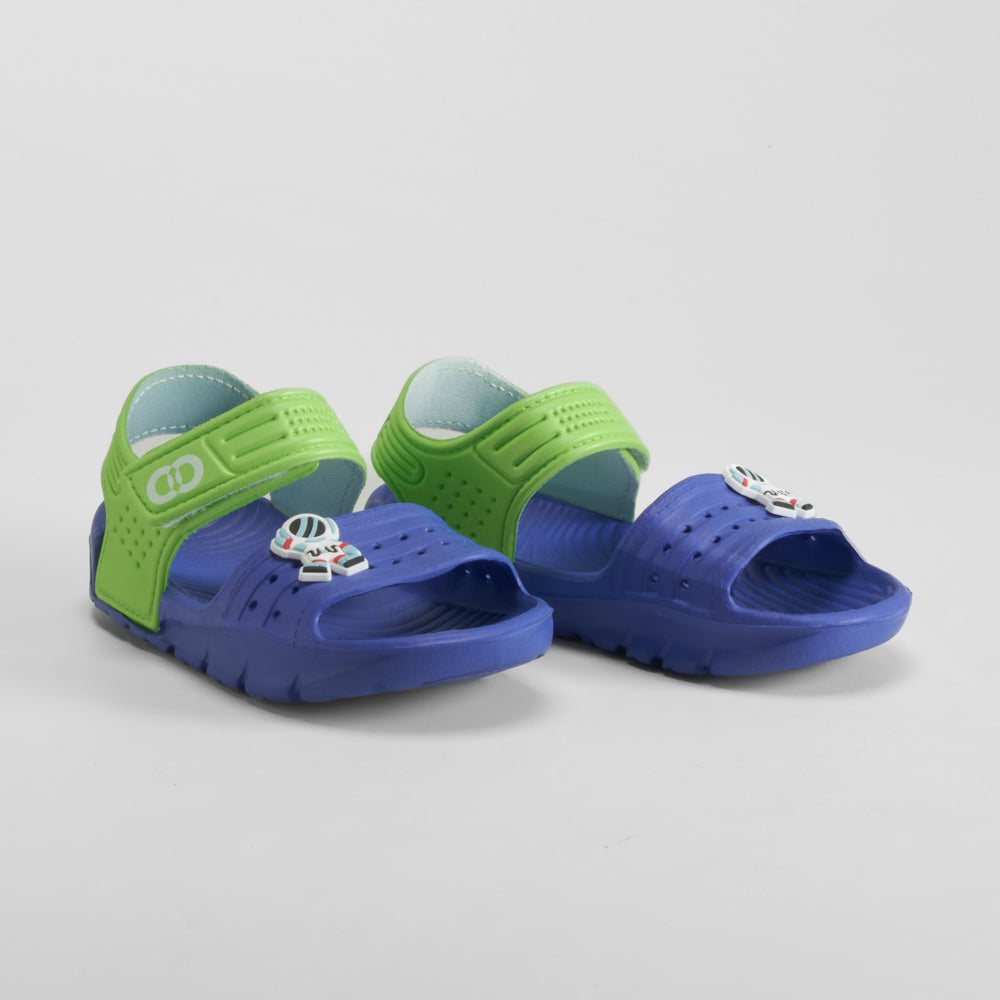 Chancla velcro bebé azul y verde COCONUT