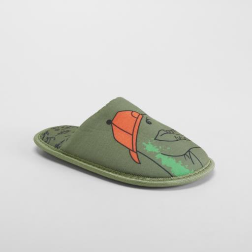 Zapatilla casa dino verde OLYNE