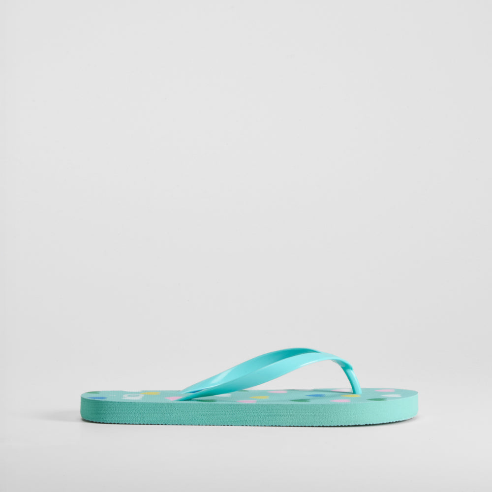 Chancla de dedo corazones y verde COCONUT