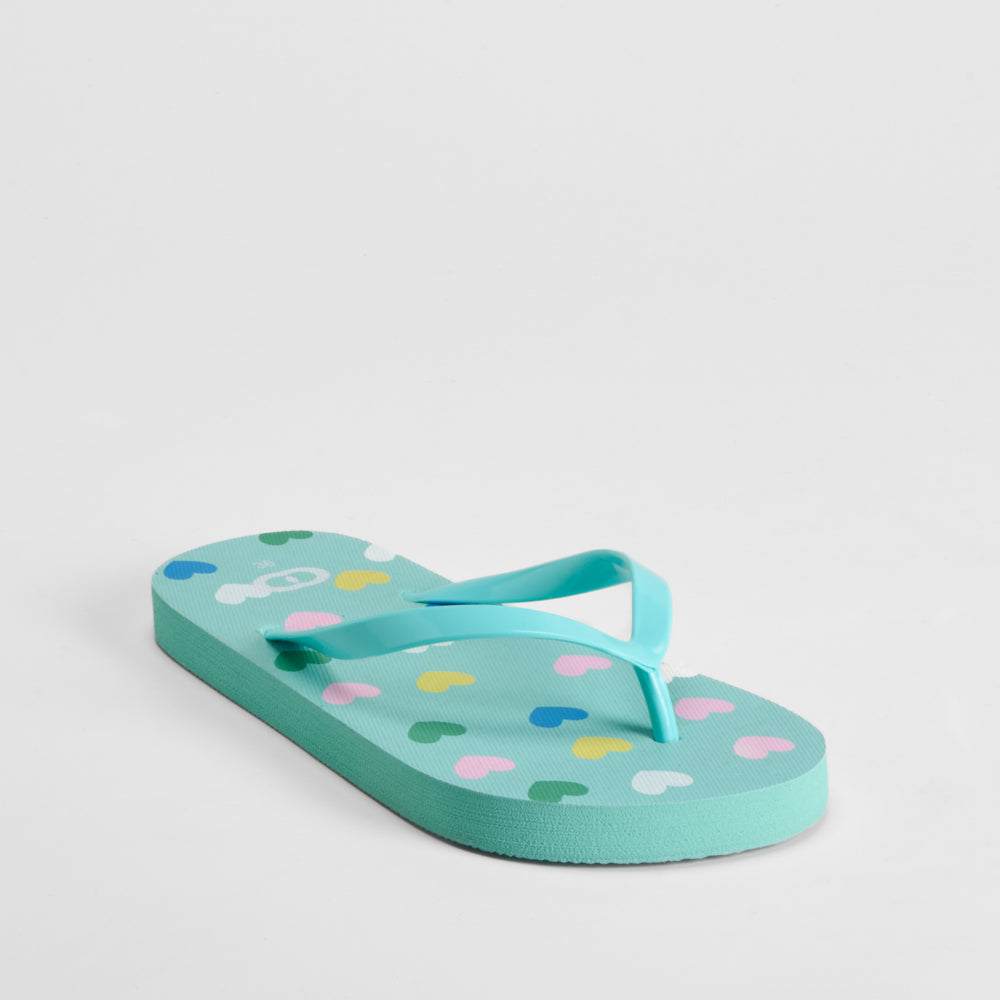 Chancla de dedo corazones y verde COCONUT
