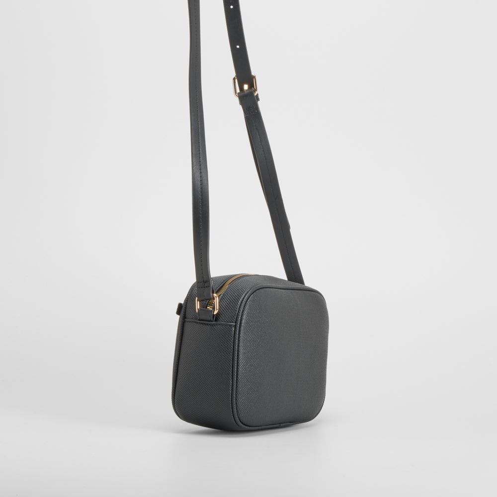 Bolso bandolera grabado negro PICCOLA PIU