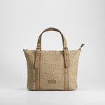 Bolso de hombro rafia beige PICCOLA PIU