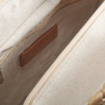 Bolso capazo redondo rafia beige SENDA ROAD