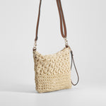 Bolso de mano rafia beige SENDA ROAD