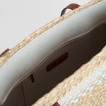 Bolso capazo rafia beige SENDA ROAD