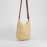 Bolso bandolera rafia beige SENDA ROAD