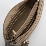 Cartera bordada mandalas beige SENDA ROAD