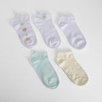 Pack 5 calcetines invisibles margaritas MERKAL