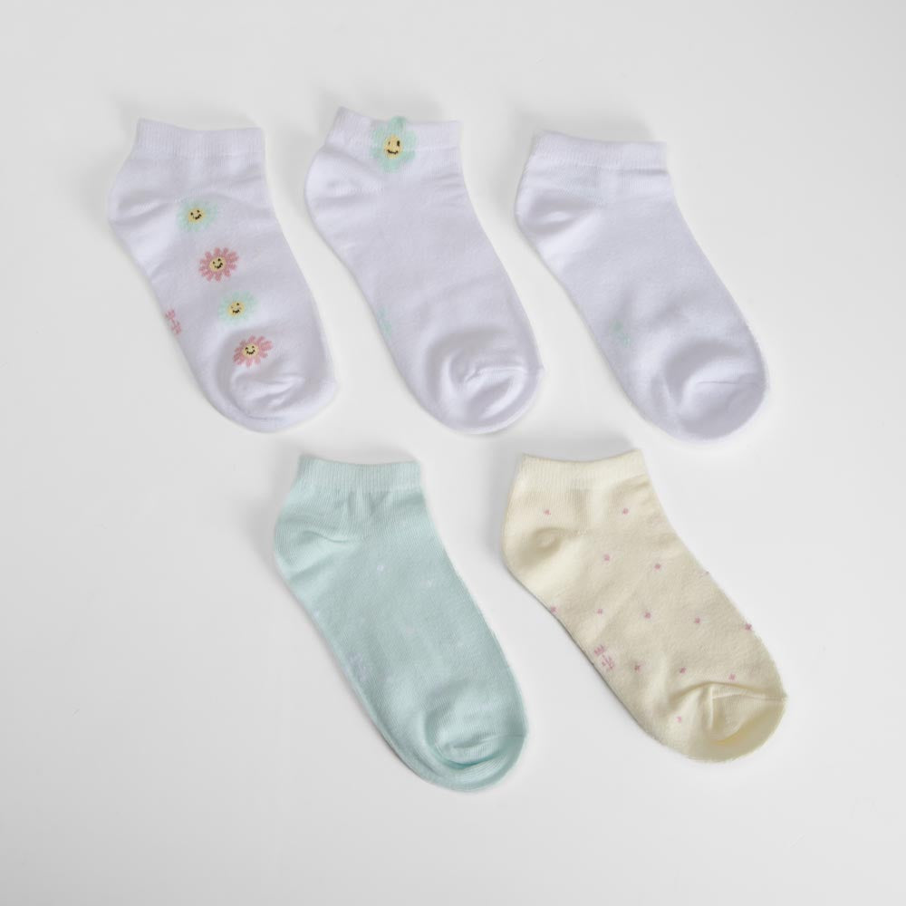 Pack 5 calcetines invisibles margaritas MERKAL