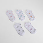 Pack 5 calcetines corazones blancos MERKAL