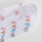 Pack 5 calcetines corazones blancos MERKAL