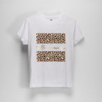 Camiseta manga corta mujer animal print blanca NYC