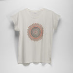 Camiseta manga corta mandala blanca PICCOLA PIU